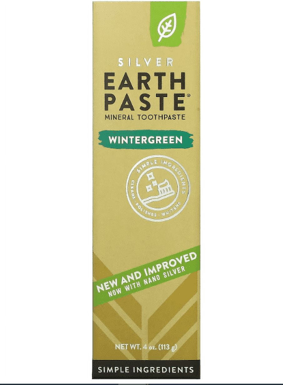Redmond Trading Company Earthpaste Natural Toothpaste Wintergreen - 4 oz Pack of 4