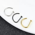 thumbnail image 4 of Silver L Shaped Screw Nose Hoop Stud 1.0x10mm Unisex Piercing Jewelry Gifts for Women, 4 of 4