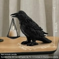 thumbnail image 5 of Gothic Crow Lamp with Tealight Candle Holder - Resin Raven Decor Statue for Goth Home Decor, Unique Black Gift for Bedroom, Altar & Witchy Spaces, 5 of 6