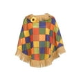 thumbnail image 4 of Friendly Scarecrow Poncho, Multi-Color, Halloween Accessory for Adults, One Size Fit, by Fun World, 4 of 7