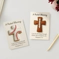 thumbnail image 7 of Inspirational Cross Charm Card With Synthetic Leather And Stitched Design For Wallet Or Pocket, 7 of 7