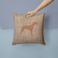 thumbnail image 2 of Carolines Treasures BB1086-BL-BN-PW1414 Greyhound Burlap and Brown   Canvas Fabric Decorative Pillow BB1086 14Hx14W, 2 of 4