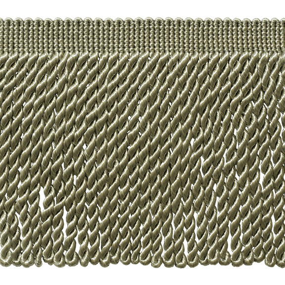 6" (15cm) Basic Solid Collection Traditional Satiny Bullion Fringe Trim # BFS6,, Dark Grey Green #G15 (Dark Grey Green) Sold By The Yard (36"/3 ft/0.9m)