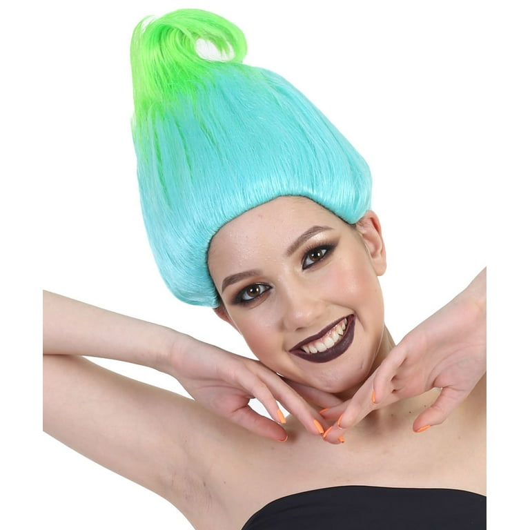 Green hotsell troll wig