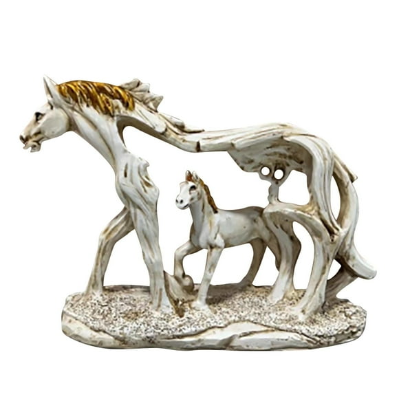 resin horse statue sculpture ornament for office desk decoration