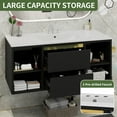 thumbnail image 3 of Uforic 40'' Floating Bathroom Vanity with Sink, Wall Mounted Vanity Bathroom Cabinet with Drawers, Black B, 3 of 9