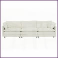 thumbnail image 4 of Modern 3-Piece Chenille Sofa Set – 2×2-Seater + 1×3-Seater Deep Seat Couch for Living Room, Flexible Modular Design, 4 of 8