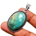 thumbnail image 2 of Amazonite Gemstone Handmade Ethnic Anniversary Gift Pendant Jewelry 2.1" SA 511, 2 of 2