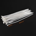 thumbnail image 2 of Uxcell 10 x0.2 inch Nylon Cable Zip Ties Self-Locking Wraps White 40Pcs, 2 of 5