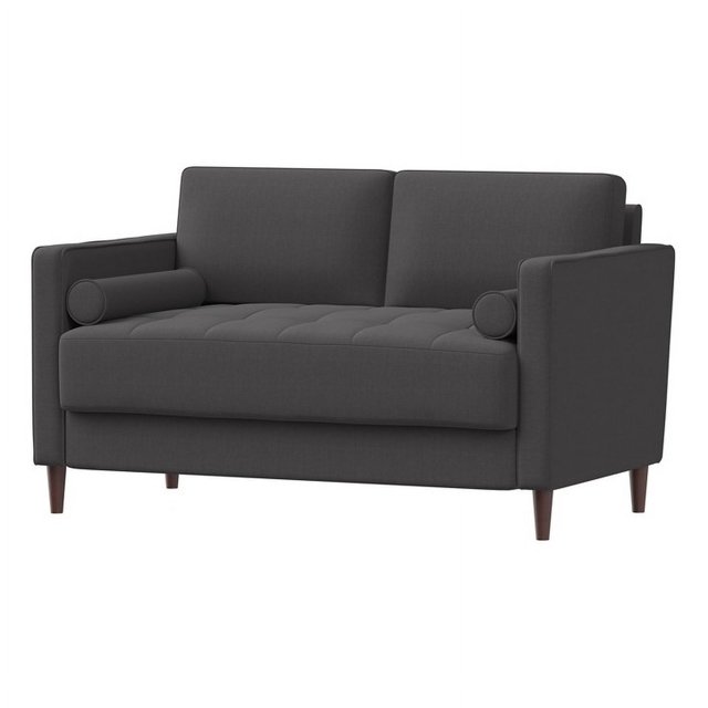 LifeStyle Solutions Jareth Loveseat in Heather Gray Fabric Upholstery