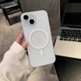 thumbnail image 1 of Ultra Thin Matte Magnetic Wireless Charge Clear Case For iPhone 16 15 14 Plus 13 12 Pro Max For Magsafe Shockproof Hard PC Cover Clear For iPhone 16Pro Max, 1 of 6