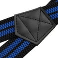 thumbnail image 4 of Buyless Fashion Heavy Duty Suspenders for Men - 48" Adjustable Straps 1 1/2" - X Back with Strong Hooks - 5146-Black-Royal, 4 of 8