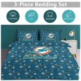 thumbnail image 3 of Miami Football Bedding Set Comforter Cover Set 3D Duvet Cover Bedspread Cover Quilt Cover with 1 Duvet Cover and 2 Pillowcases, No Comforter, 86"x70", 3 of 6
