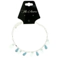 thumbnail image 2 of Ankle Bracelet With Blue Tear Drop Shaped Charm Accents Silver-Tone, 2 of 2