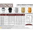 thumbnail image 6 of Gloxco Aluminum Type F Cam and Groove Fitting, 1-1/2" Male Camlock Adapter x 1-1/2" Male NPT (CAM-15-F-AL), 6 of 6