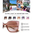 thumbnail image 2 of FEISEDY Oversized Square Pearl Inlay Arm Cat Eye Fashion Sunglasses for Women B2625, 2 of 14