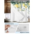 thumbnail image 3 of No Hook Cloth Fabric Shower Curtain with Snap in Liner, Lemon Leaves Waterproof Shower Curtains Set with See Through Top Window, Summer Botanical Eucalyptus Branches Bath Curtains Shower 48"x72", 3 of 6