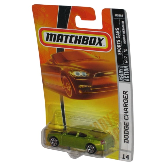 Matchbox Sports Cars 6/17 (2007) Green Dodge Charger Toy Car #14