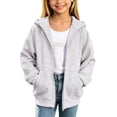 thumbnail image 6 of Nugftut Boys Sweatshirts Full Zip Up Long Sleeve Hoodies with Front Pockets Casual Sweatshirts Size 12-13, 6 of 8