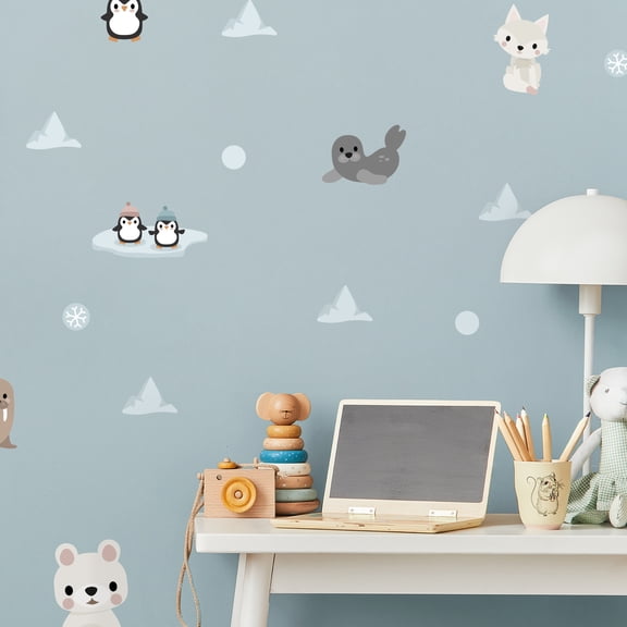 Teddylabels - Arctic Animals Decals - Easy-to-Apply & Removable Wall Stickers