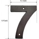 thumbnail image 2 of Cast Iron House Numbers-4.9 Inch High Home Address Numbers/Mailbox Numbers, Number 7, 2 of 5