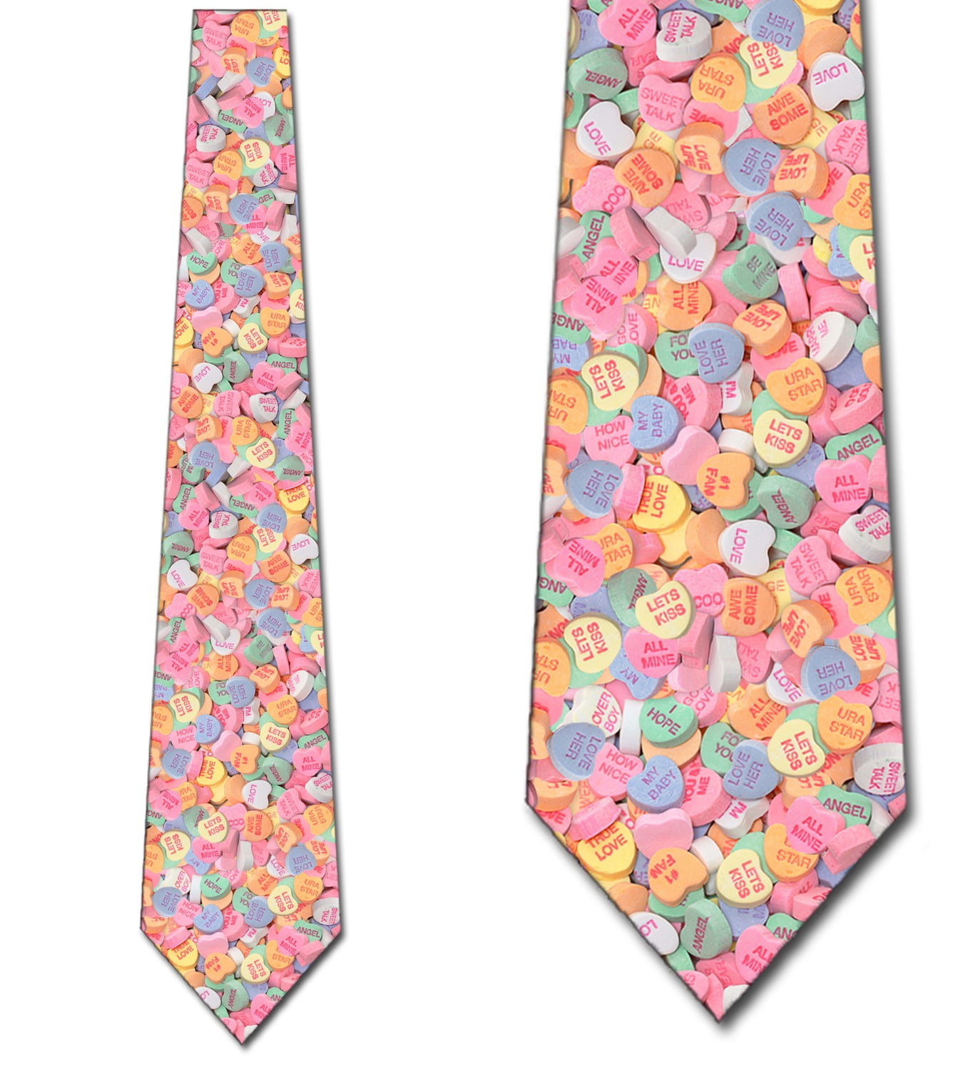 Valentines Day Ties Mens Red Valentines Heart Necktie by Three Rooker