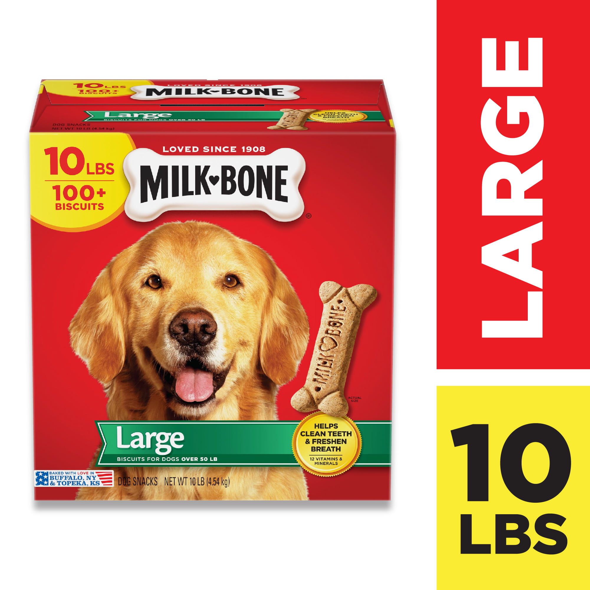 MilkBone Original Dog Treats for Large Dogs, 10 Pounds