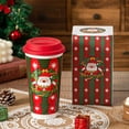 thumbnail image 3 of Advancent Taza de café navideña reutilizable de plástico con diseño de árbol de Navidad, copo de nieve o reno. Fácil de usar. Ideal para Teteras, 3 of 6