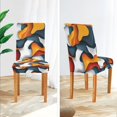 thumbnail image 3 of Yayeee 4 Pack Dining Chair Covers Stretch Parson Chairs Slipcovers Seat Protector, Abstract Wavy, 3 of 6