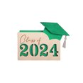 thumbnail image 1 of Wweixi Hand-folded Envelope-style Graduation Card Case Holder Black Graduation Card Green, 1 of 6
