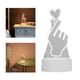 thumbnail image 3 of Lámpara de mesa con luz nocturna LED acrílica 3D para niños, regalo para niños, decoración del hogar Corazón de dedo, 3 of 8