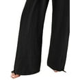 thumbnail image 4 of DYMADE Women Casual Drawstring Cotton Linen Thin Hippie Beach Pants, 4 of 6