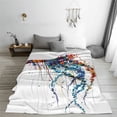 thumbnail image 5 of Pofeuu Colorful Floral Jellyfish Print Ultra-Soft Micro Fleece Blanket,for Bed Or Sofa,All Season Throw Blankets Flannel Blanket-50"x40", 5 of 7