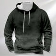 thumbnail image 2 of Caqnni Men Tie Dye Hoodie 3D Print Pullover Hoody Hooded Drawstring Sweatshirt Long Sleeve Tops with Pockets (3XL,Dark Gray), 2 of 4