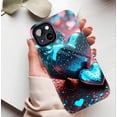 thumbnail image 5 of Galaxy Heart Glitter Phone Case for iPhone 11/12/13/14/15/16 (Pro Max/Plus) Shimmering Starry Night Design Perfect Valentine’s Day Gift for Couples, 5 of 9