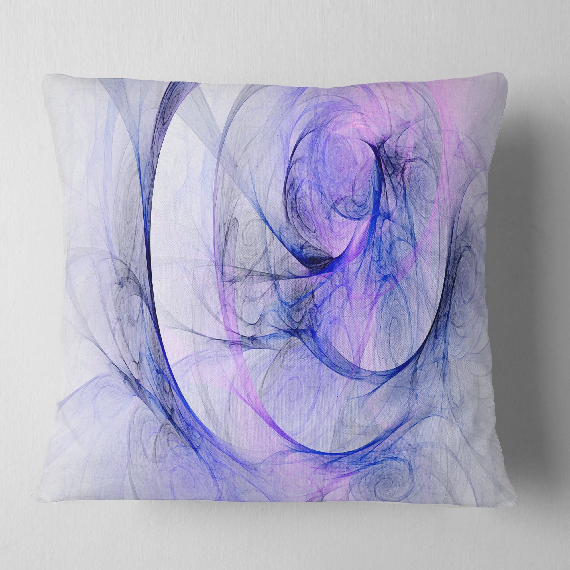 Designart Blue Storm Sky - Abstract Throw Pillow - 18x18
