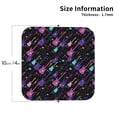 thumbnail image 2 of Picia Colorful Guitar Printed Leather Coasters for Drinks, 4" Drink Coasters Set of 4 for Tabletop Protection, Handmade Luxurious Home Décor and Housewarming Gift -Square, 2 of 6