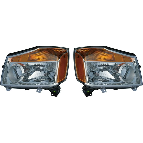 EPIC LIGHTING OE Style Halogen Headlights Assembly Replacement for NISSAN 08-15 TITAN [ NI2502168 NI2503168 26060ZR00A 26010ZR00A ] Pair
