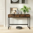 thumbnail image 4 of Bestier 43 inch Computer Desk with 2 Drawers, Small Writing Table with Metal Frame for Home Office, Rustic Brown, 4 of 7