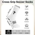 thumbnail image 2 of Hengguang 4 Pairs Cross Grip Soccer Socks for US 7-11, Anti Slip Socks, Sports Sock for Training, 2 of 7