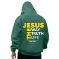 thumbnail image 2 of Christian Hoodies for Men 2025 The Jesus Way Truth Life Hoodie Hooded Sweatshirt with Pocket Pullover Mens Hoodies, 2 of 6
