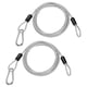 thumbnail image 1 of Cable de Seguridad con Ganchos y Bucles [2Pcs] - 6.56ft / 78.7 Pulgadas Cable de Seguridad para Candado de Equipaje de Acero Inoxidable para Bicicletas y Equipaje - [Plateado], 1 of 6