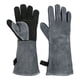 thumbnail image 1 of Guantes de soldadura de forja resistentes al calor de 932 °F, piel de vacuno de 14 pulgadas, manga larga y forro aislado, guante para parrilla para soldador Tig/Mig/barbacoa/huevo verde/estu, 1 of 5
