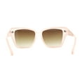 thumbnail image 4 of Womens Thick Bevel Geometric Cut Plastic Butterfly Sunglasses Pink Brown, 4 of 4