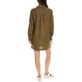 thumbnail image 2 of Michael Stars womens  Eleanor Linen Utility Shirtdress, XS, Green, 2 of 3