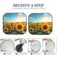 thumbnail image 5 of Kdxio Sunlit Sunflower Field Print 2-Piece Sun Shade Front Windshield - Foldable Car Front Window Sunshades for Most Sedans SUV Truck, 5 of 5