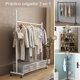 thumbnail image 4 of Rack Armable para Ropa Organizador Closet para Hogar Guardarropa con Ganchos, Perchero para Colgar Ropa con ruedas, Burro Ropa, blanco, 4 of 4