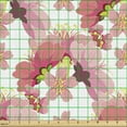 thumbnail image 2 of Floral Upholstery Fabric by the Yard, Digitally Generated Flourishing Cherry Blossom Bud Silhouettes in Warm Colors, Decorative Fabric for DIY and Home Accents, Coral and Pink by Ambesonne, 2 of 5