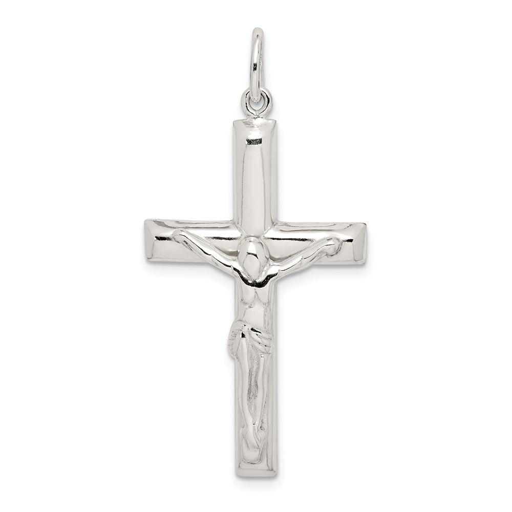 NEW 925 Sterling Silver CROSS CRUCIFIX Charm PENDANT various sizes GOOD QUALITY