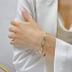thumbnail image 2 of Pulsera en forma de corazón para mujer de acero inoxidable chapado en oro, 2 of 3
